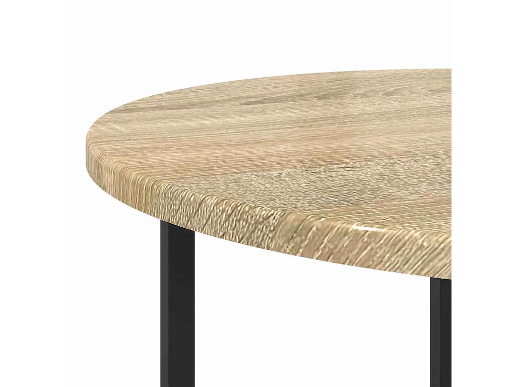 Ensemble de tables d'appoint 2 pièces Chêne Sonoma et noir