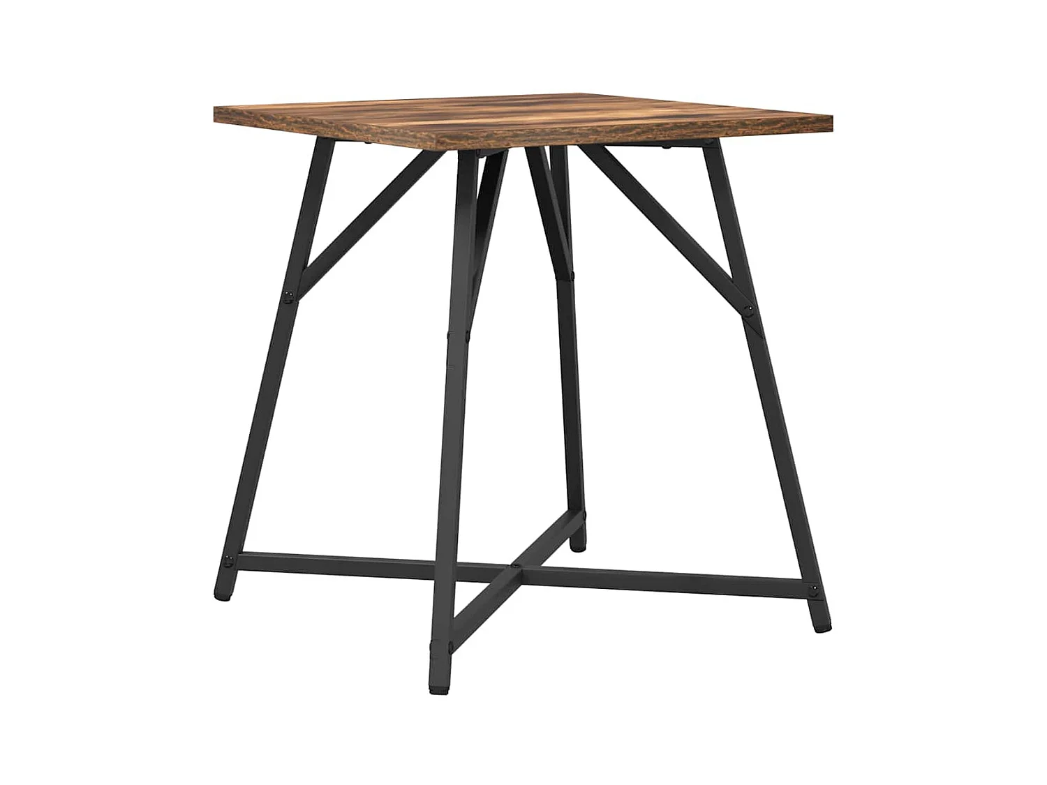 Ensemble de tables d'appoint 2 pièces Chêne fumé et noir