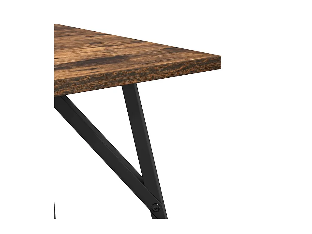 Ensemble de tables d'appoint 2 pièces Chêne fumé et noir