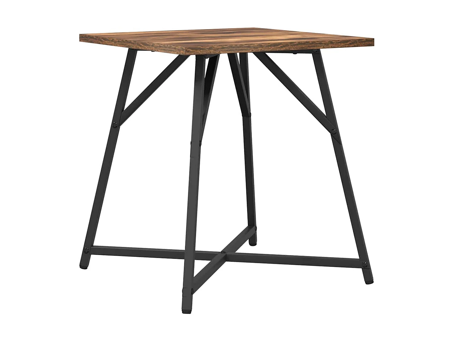 Ensemble de tables d'appoint 2 pièces Chêne fumé et noir
