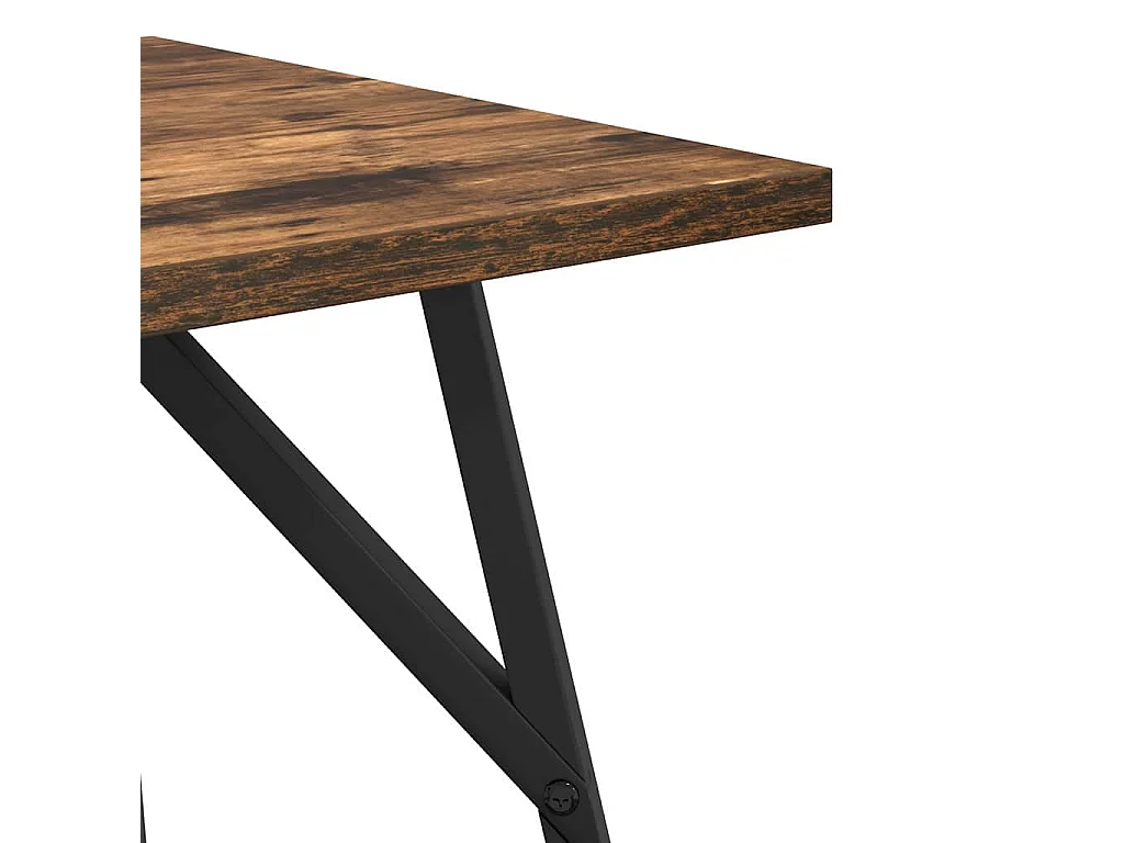 Ensemble de tables d'appoint 2 pièces Chêne fumé et noir