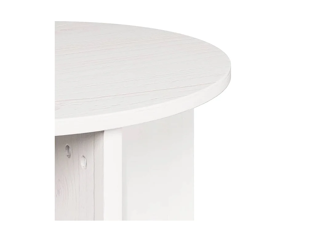 Table basse 2 pièces Blanc 41,5 x 41,5 x 41 cm Bois massif en pin