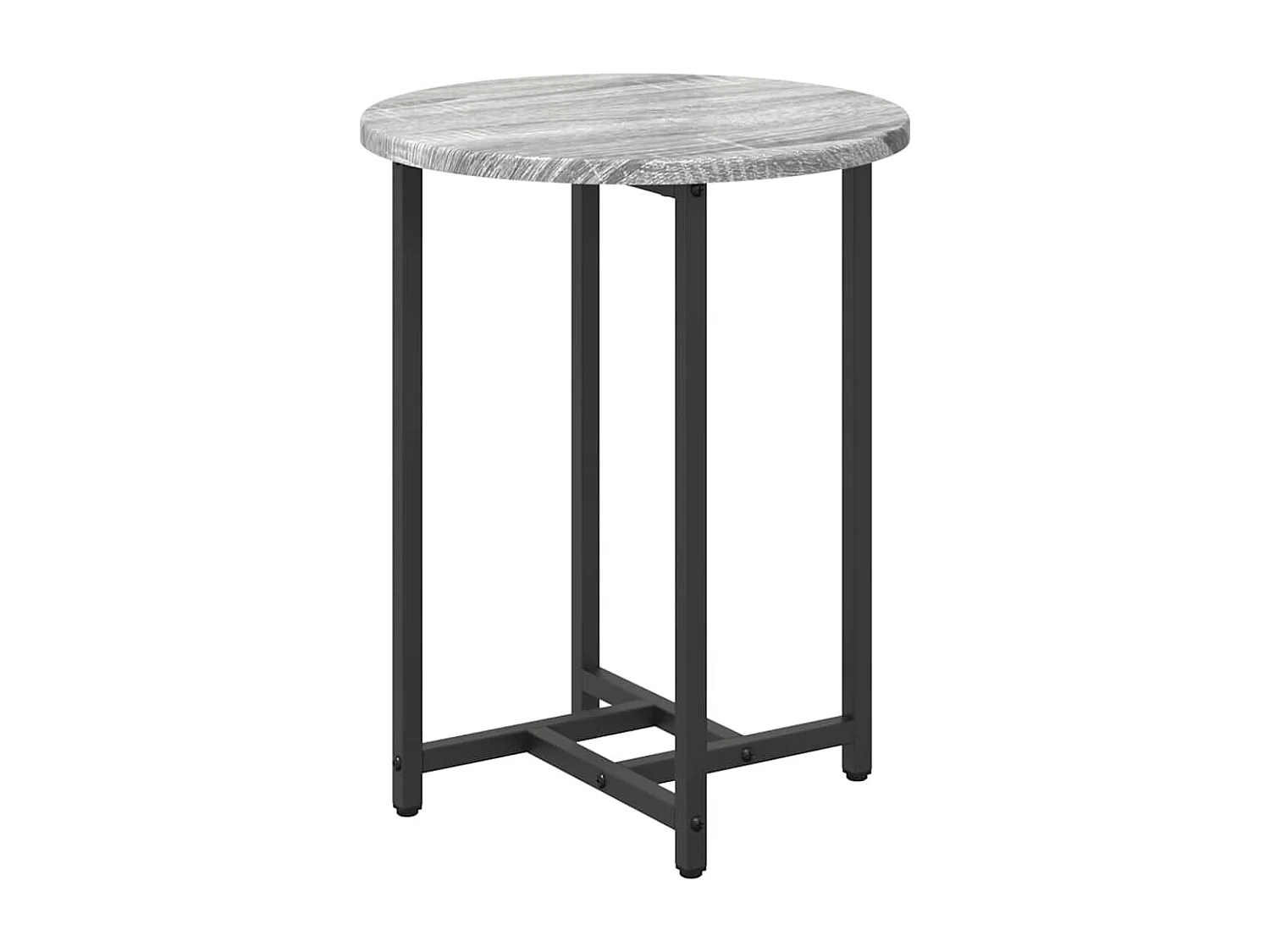 Ensemble de tables d'appoint 2 pièces Gris sonoma et Noir