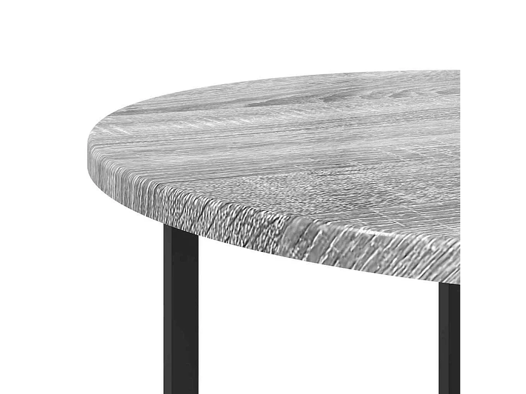Ensemble de tables d'appoint 2 pièces Gris sonoma et Noir
