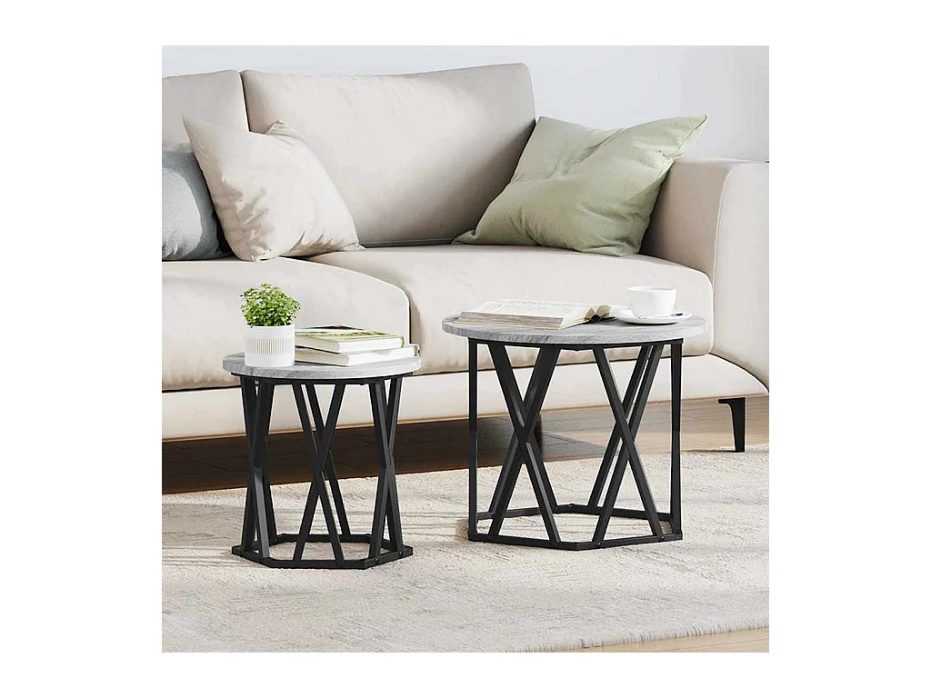 Table basse 2 pièces Sonoma gris 50 x 50 x 50 cm