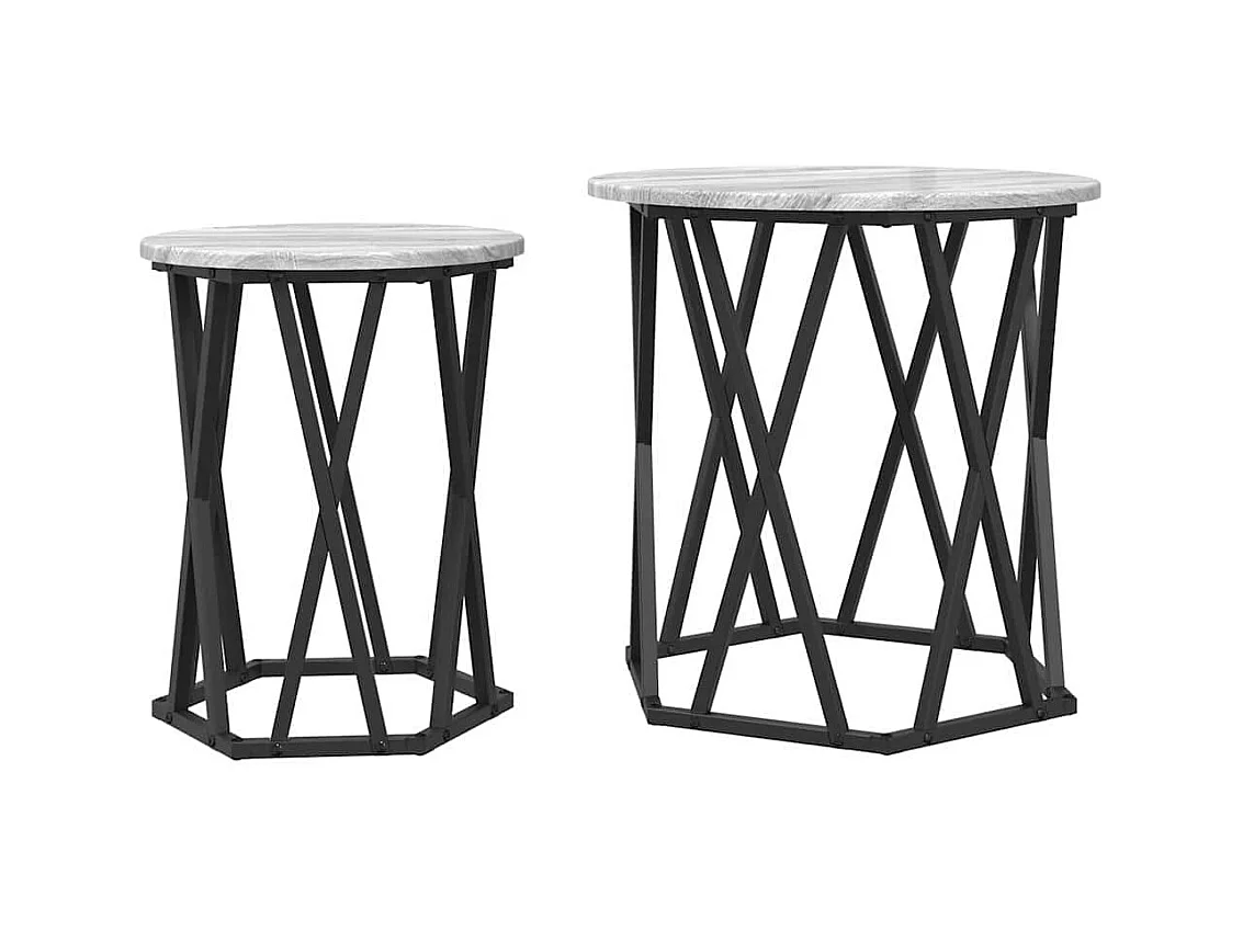 Table basse 2 pièces Sonoma gris 50 x 50 x 50 cm