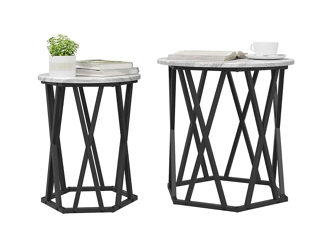 Table basse 2 pièces Sonoma gris 50 x 50 x 50 cm