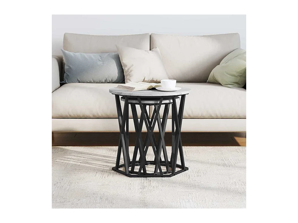 Table basse 2 pièces Sonoma gris 50 x 50 x 50 cm