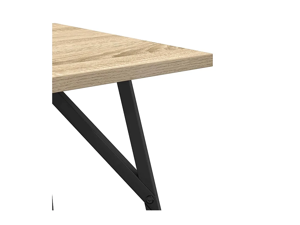 Ensemble de tables d'appoint 2 pièces Chêne Sonoma et noir