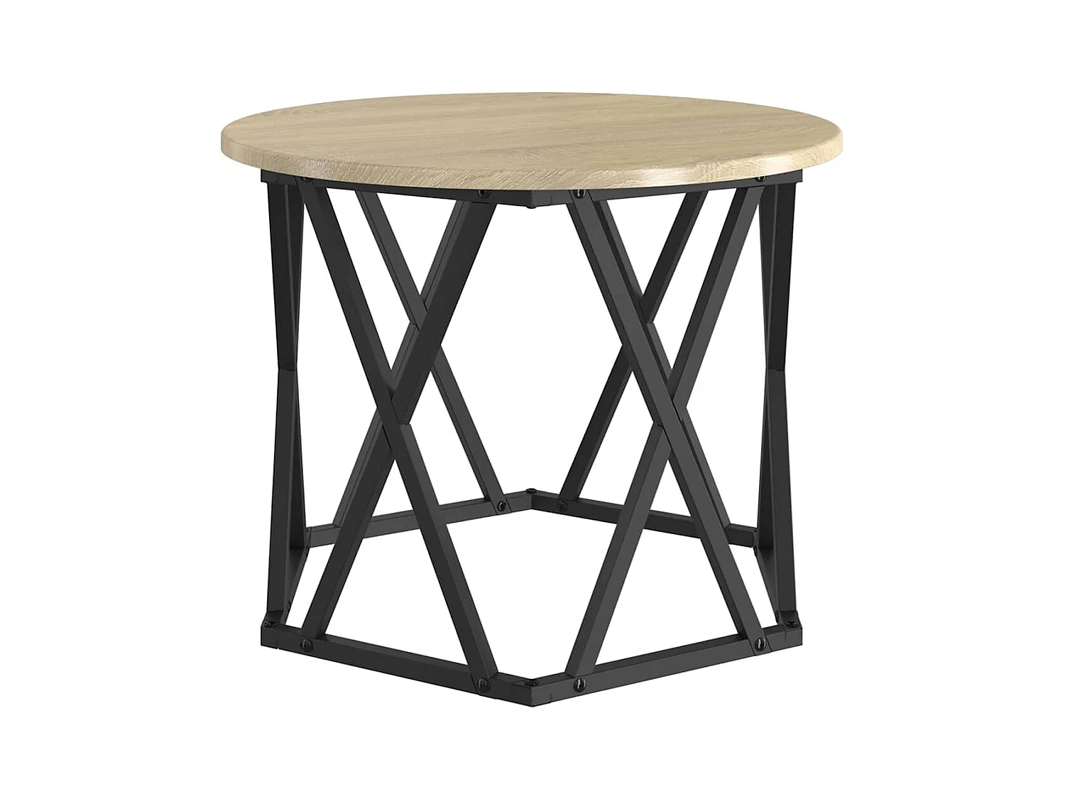 Table d'appoint empilable 3 pièces Chêne sonoma 53 x 53 x 40 cm