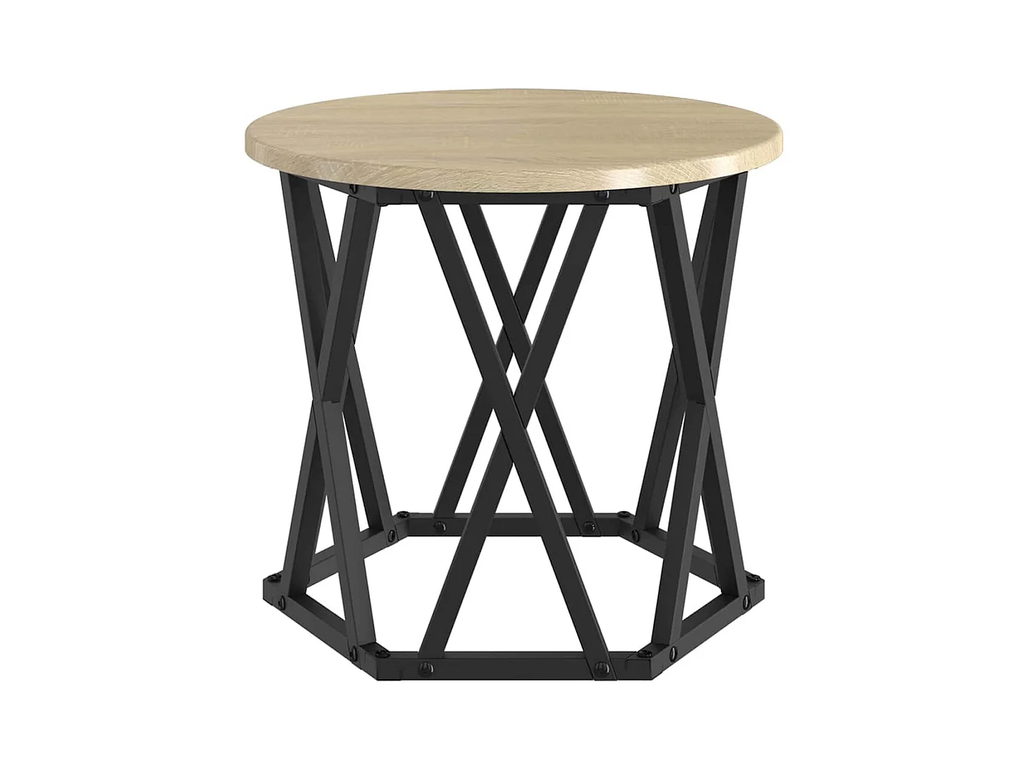 Table d'appoint empilable 3 pièces Chêne sonoma 53 x 53 x 40 cm