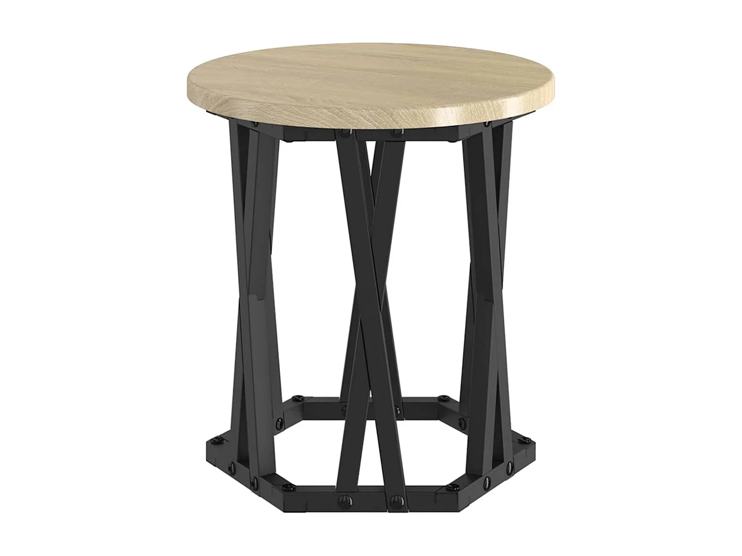 Mesa Lateral Nido 3 piezas Roble Sonoma 53 x 53 x 40 cm