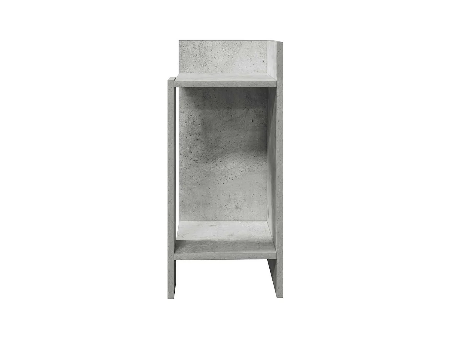 Tables d'appoint 2 pièces avec étagère gris béton 25,5x27x60 cm