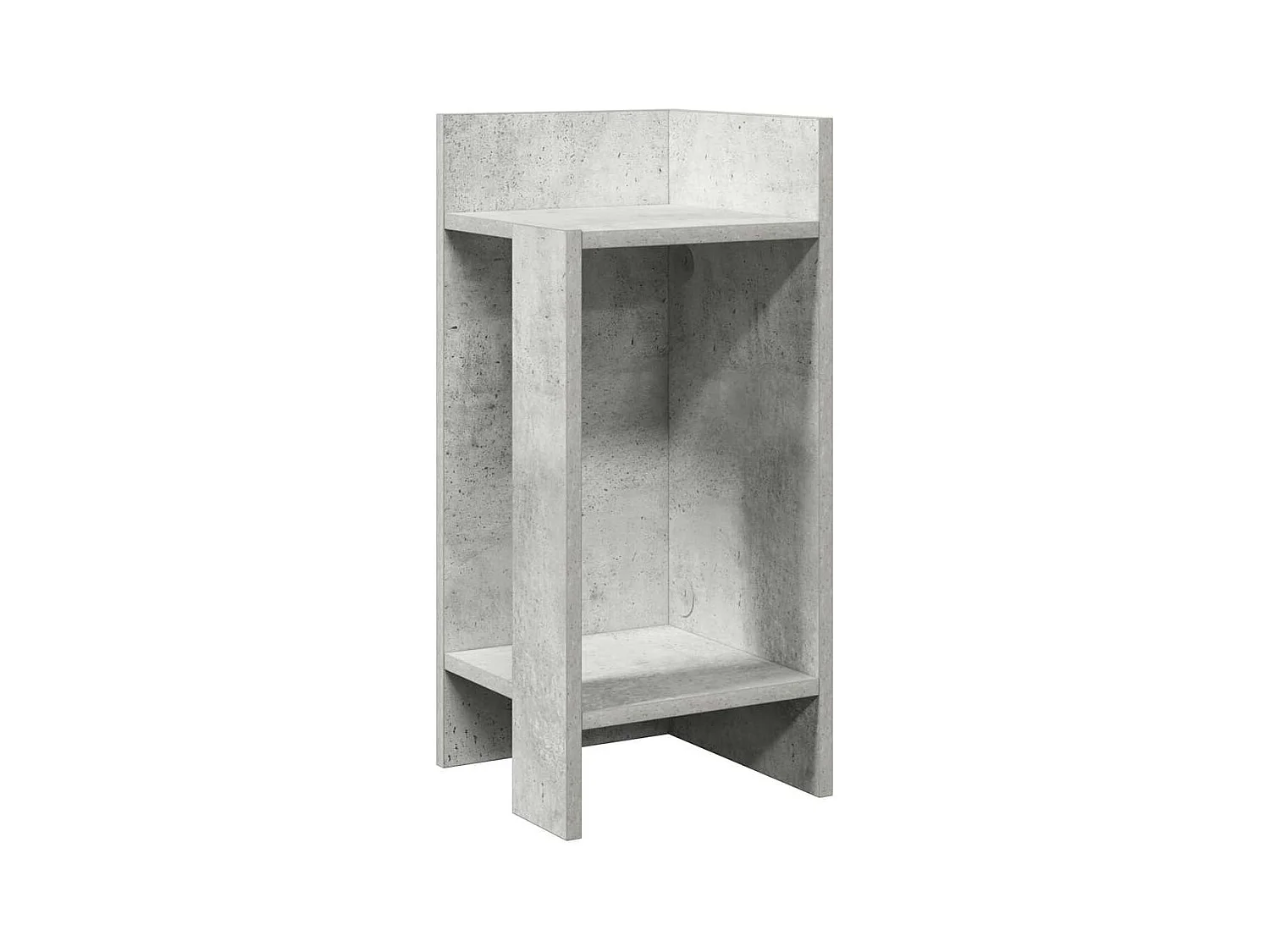 Tables d'appoint 2 pièces avec étagère gris béton 25,5x27x60 cm