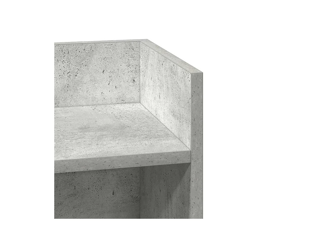 Tables d'appoint 2 pièces avec étagère gris béton 25,5x27x60 cm