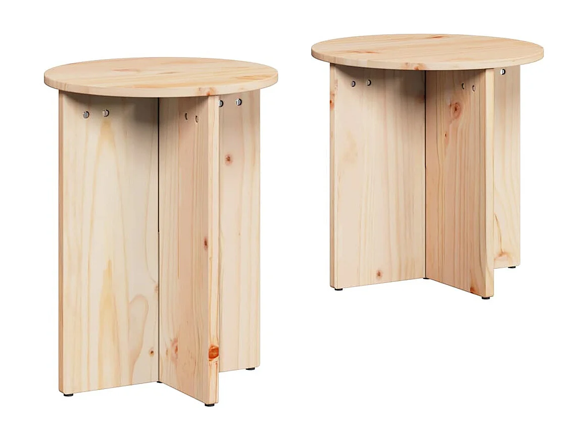 Table basse 2 pièces Naturel 41,5 x 41,5 x 41 cm