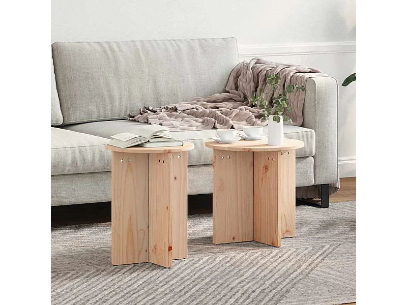 Table basse 2 pièces Naturel 41,5 x 41,5 x 41 cm