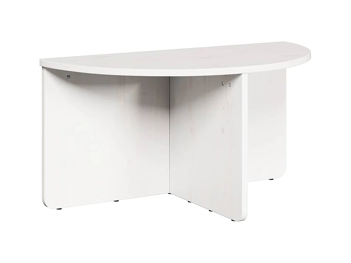 Table basse 2 pièces Blanc 79 x 39,5 x 40 cm Bois massif en pin