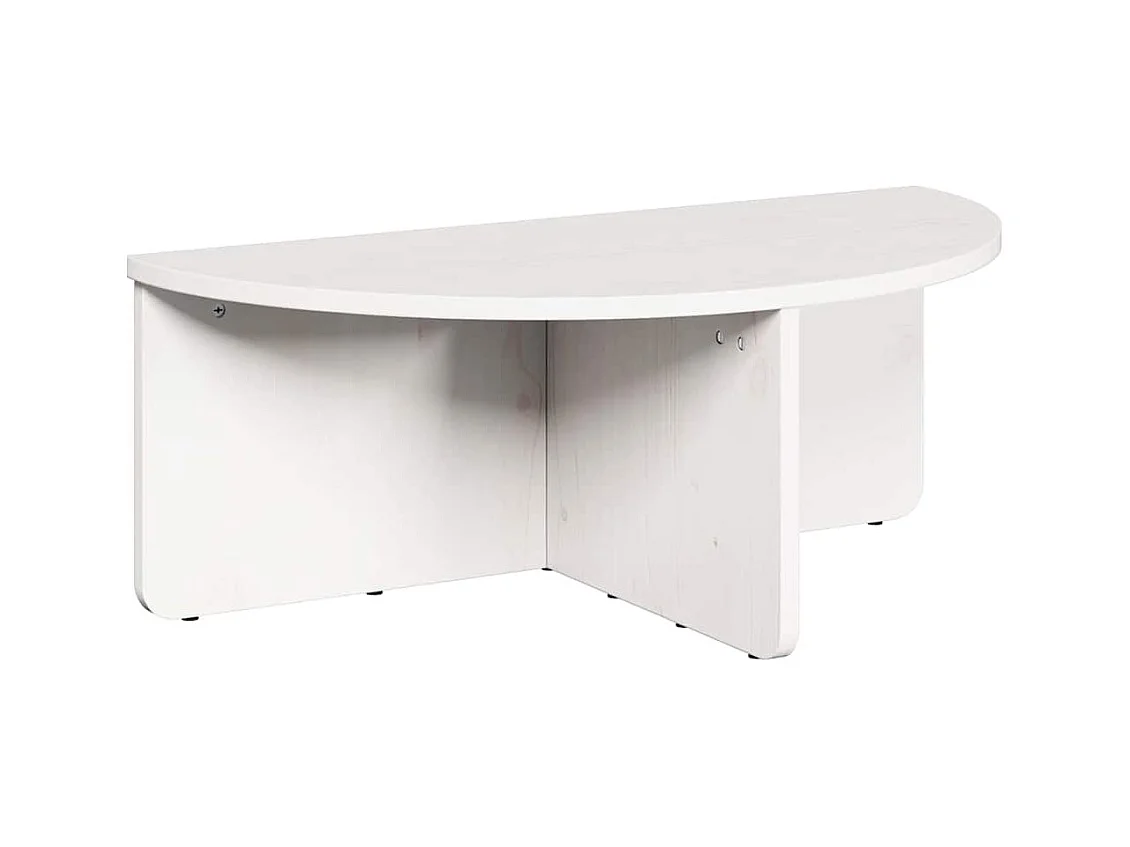 Table basse 2 pièces Blanc 79 x 39,5 x 40 cm Bois massif en pin