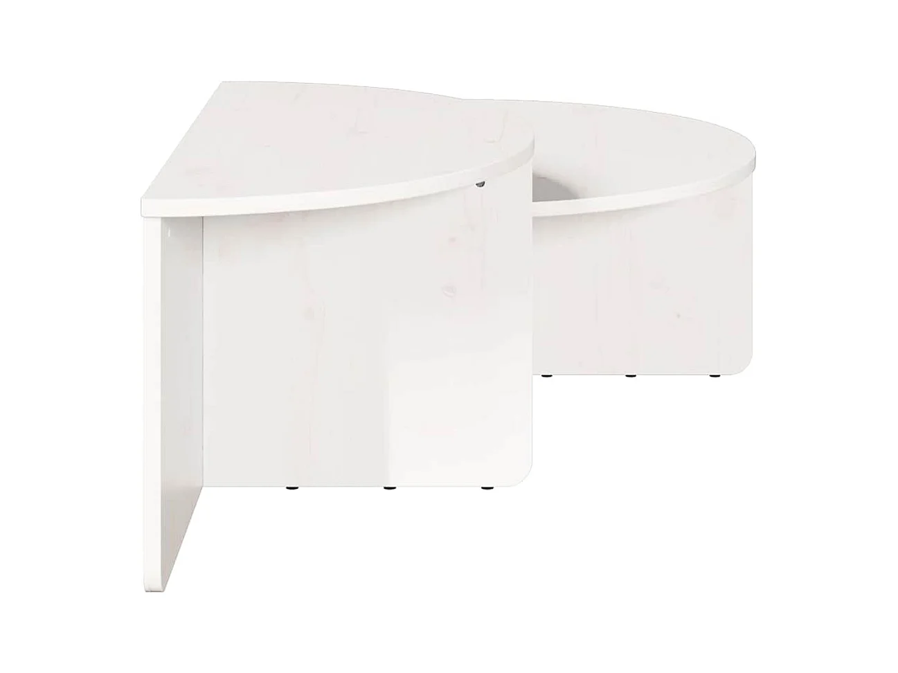 Table basse 2 pièces Blanc 79 x 39,5 x 40 cm Bois massif en pin