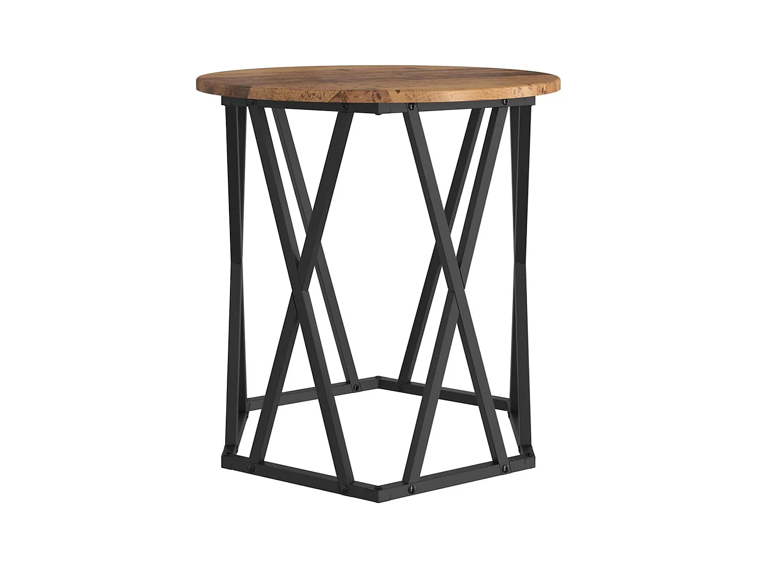 Table basse 2 pièces Bois ancien 50 x 50 x 50 cm