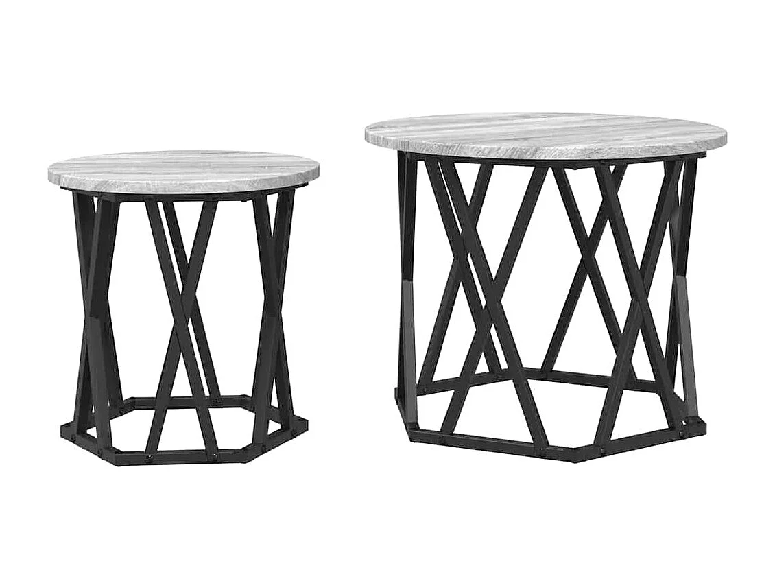 Table d'appoint 2 pièces Sonoma gris 50 x 50 x 40 cm