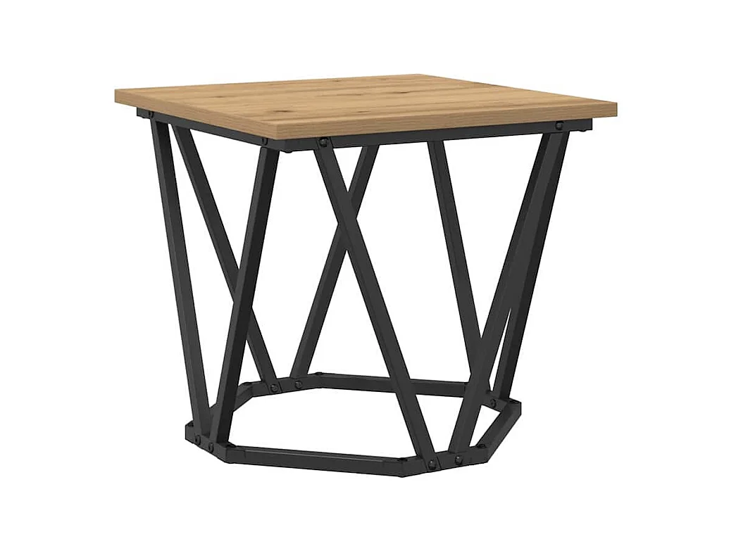 Ensemble de tables d'appoint 2 pièces chêne artisanal