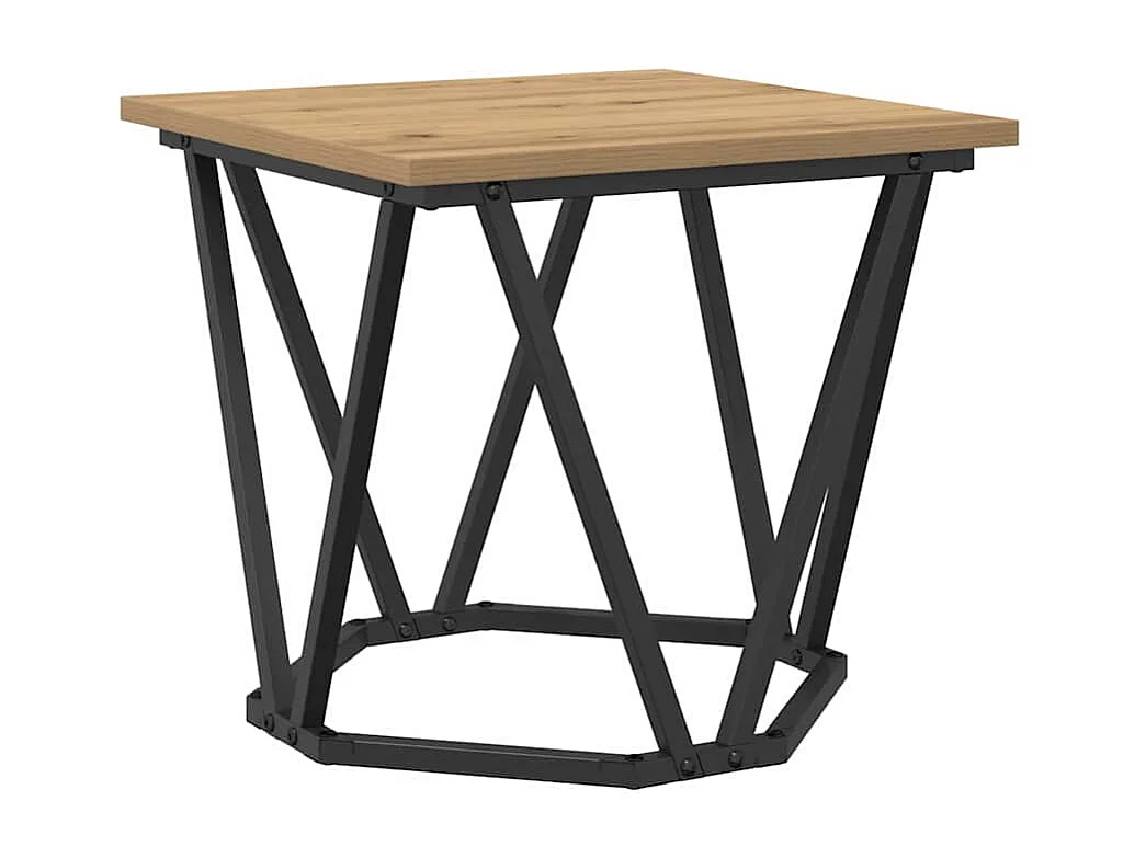 Ensemble de tables d'appoint 2 pièces chêne artisanal