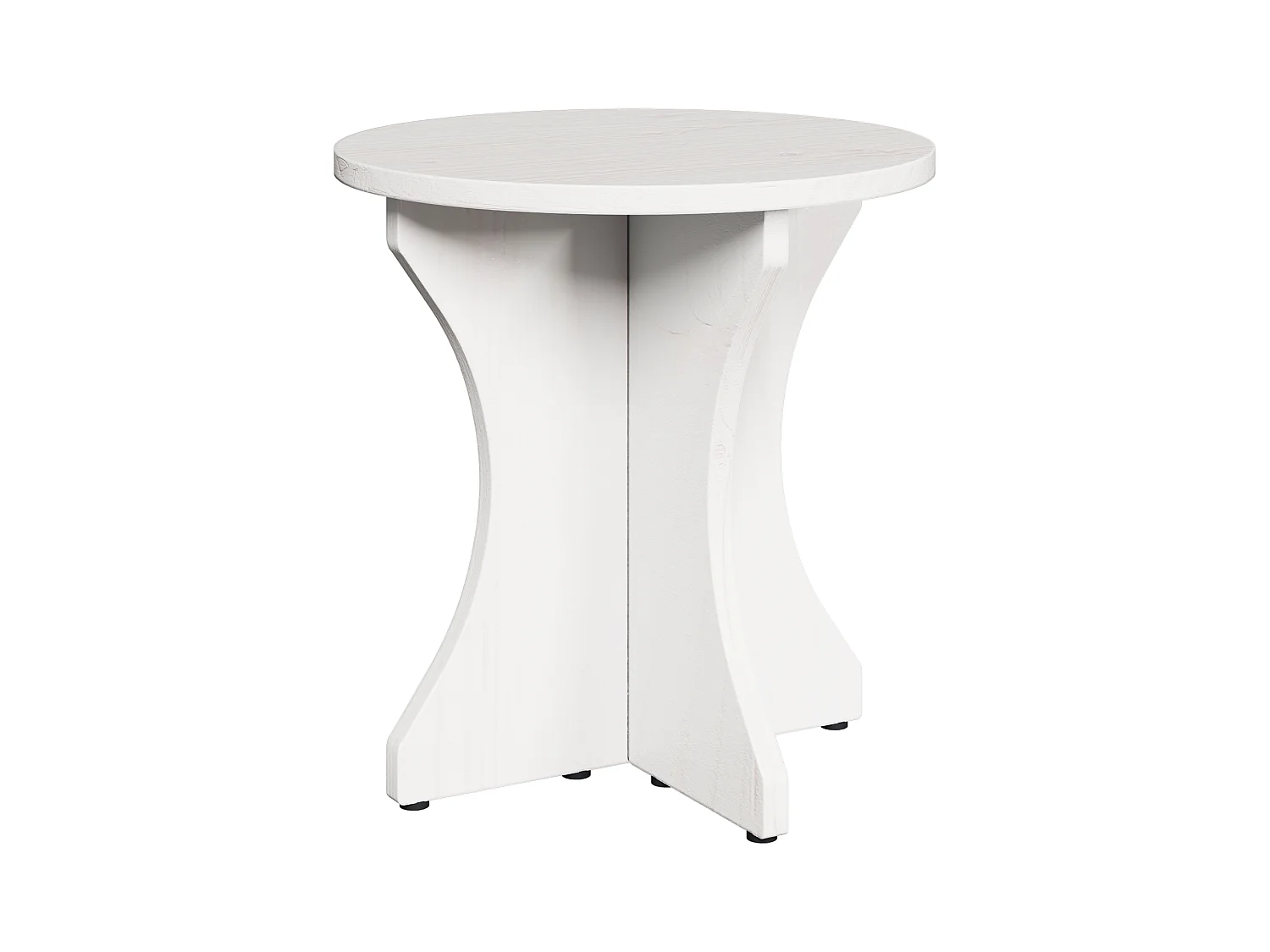 Table basse 3 pièces Blanc 46 x 46 x 47 cm Bois massif en pin