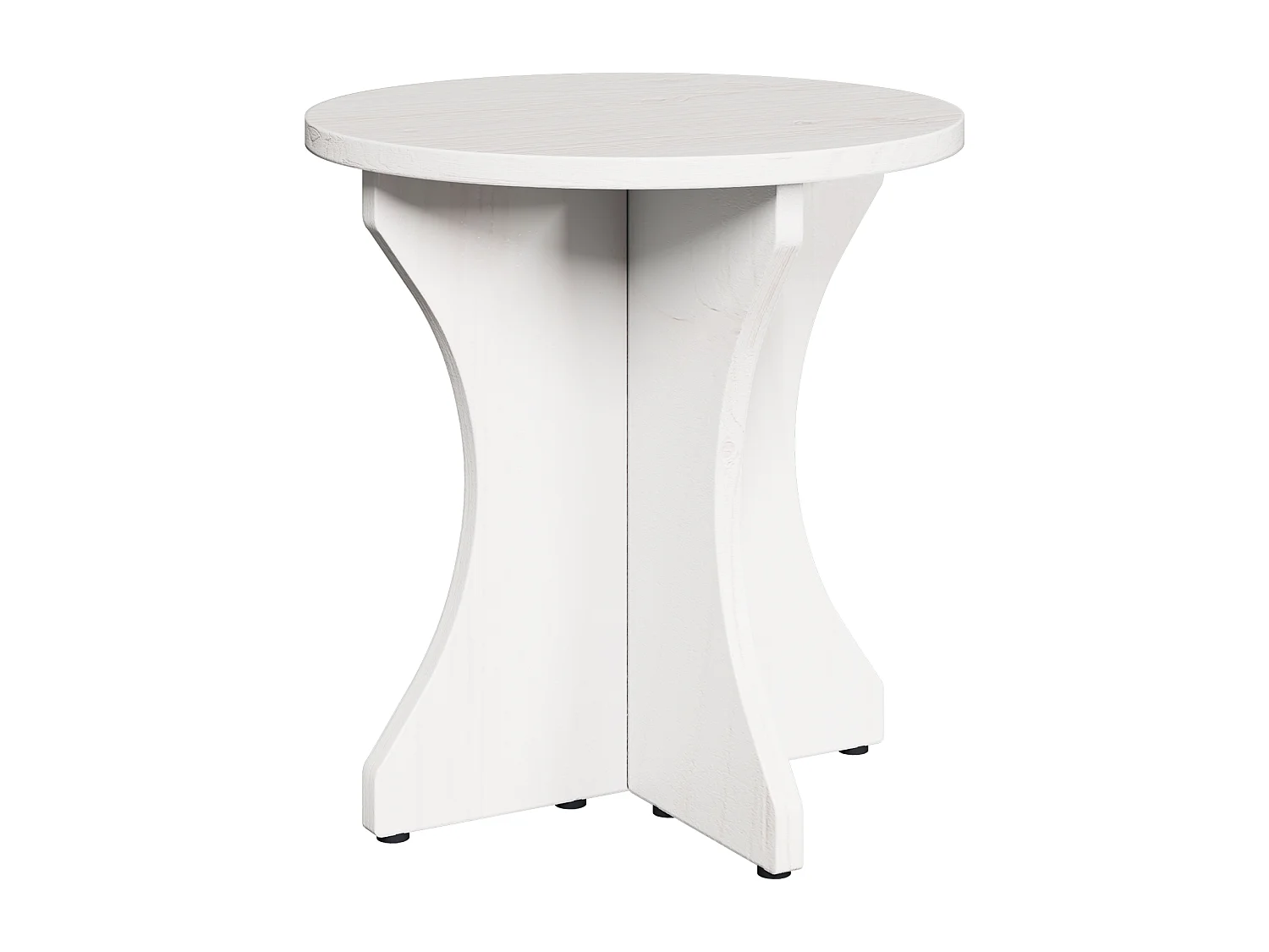 Table basse 3 pièces Blanc 46 x 46 x 47 cm Bois massif en pin