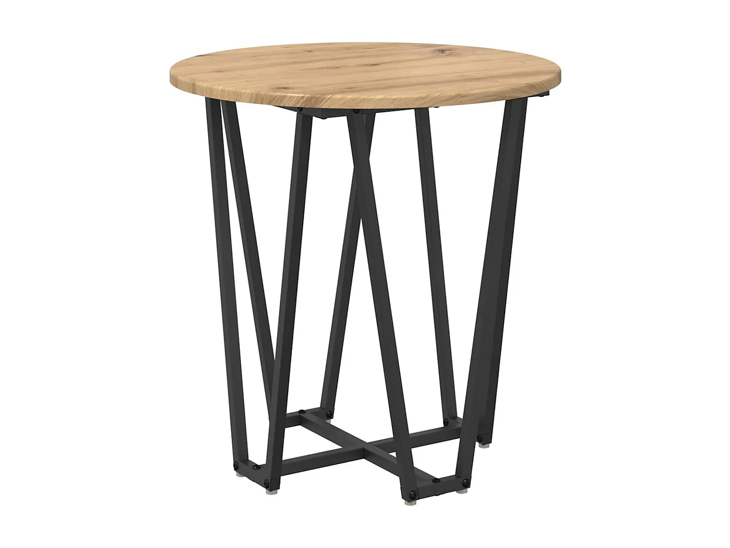 Ensemble de tables d'appoint 2 pièces Chêne artisanal et noir