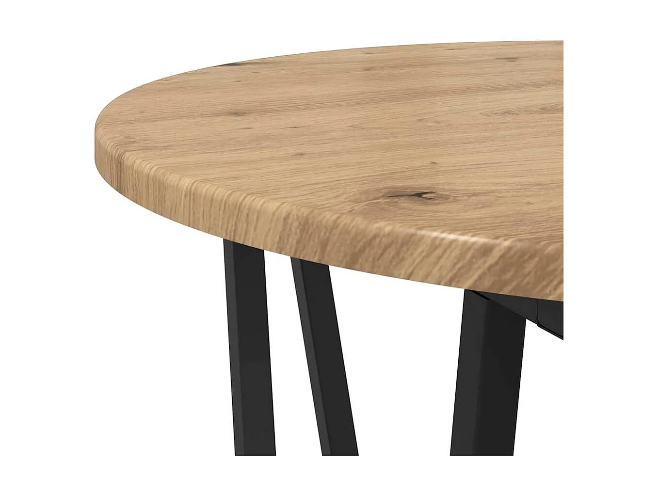 Ensemble de tables d'appoint 2 pièces Chêne artisanal et noir