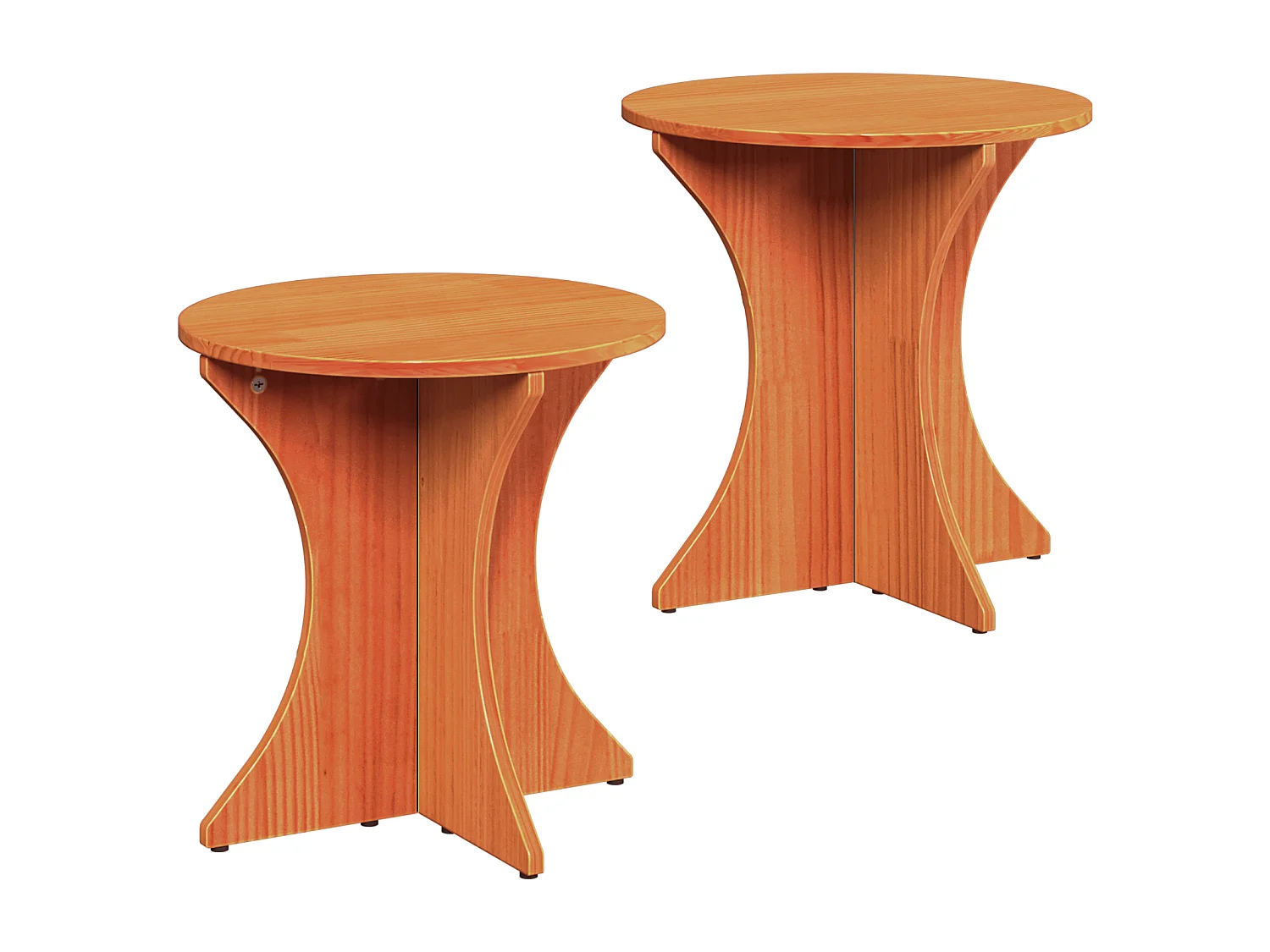 Mesa de centro 2 peças Castanho-mel 46 x 46 x 47 cm