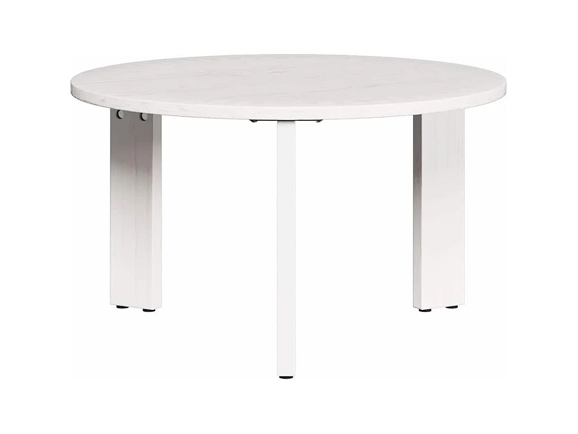 Table basse 2 pièces Blanc 47,5 x 47,5 x 27 cm Bois de pin massif