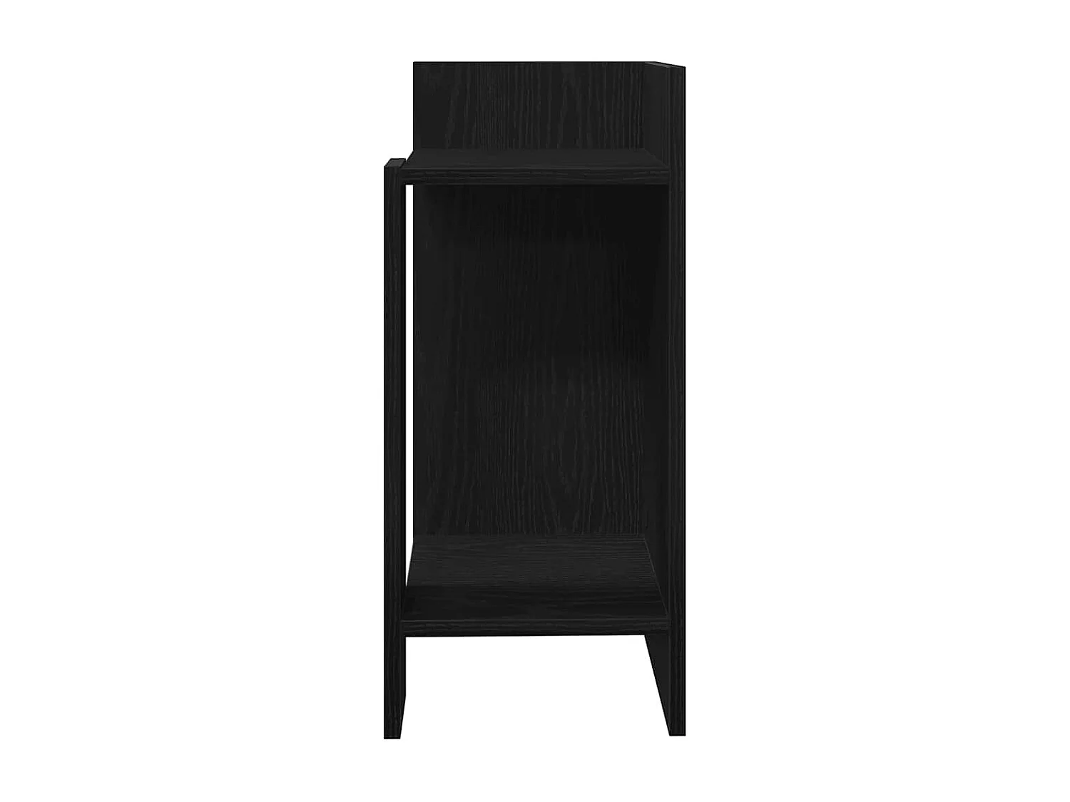 Tables d'appoint 2 pièces avec étagère noir 25,5x27x60 cm