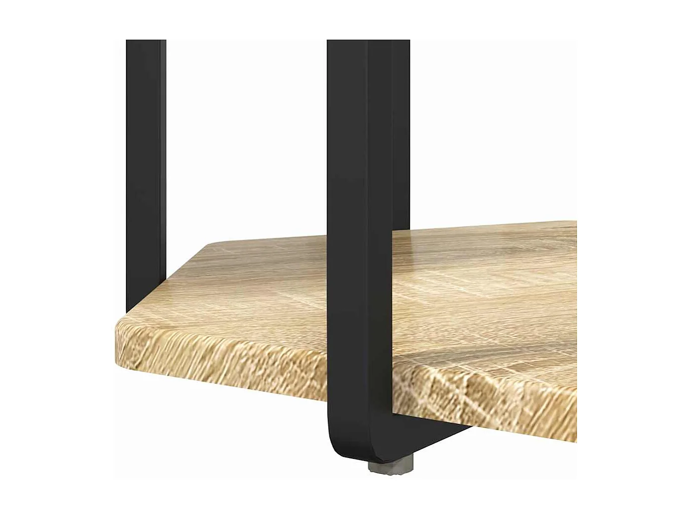 Bijzettafelset 2 pcs Sonoma eiken en zwart 50 x 50 x 50.5 cm