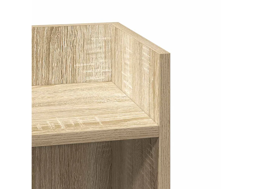 Mesas auxiliares 2 uds con estante roble sonoma 25,5x27x60 cm