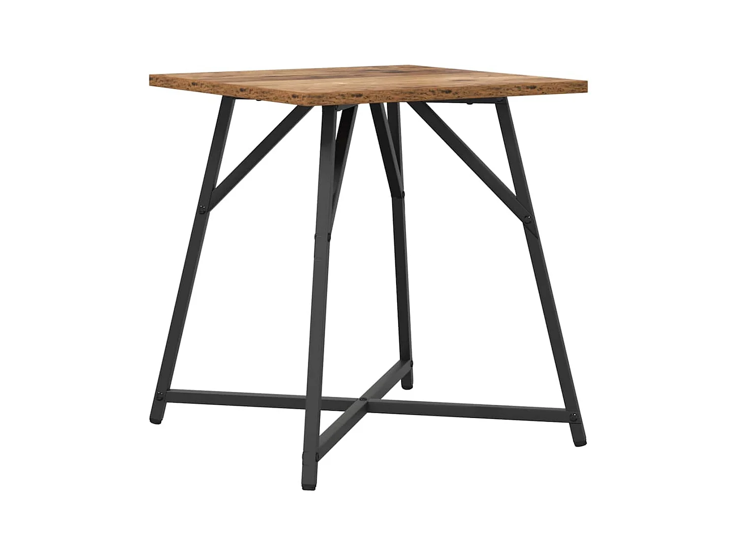 Ensemble de tables d'appoint 2 pièces Bois ancien et noir