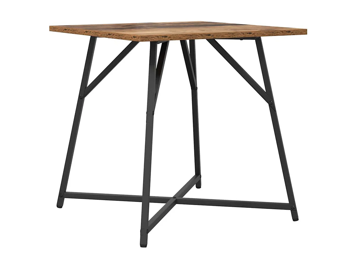 Ensemble de tables d'appoint 2 pièces Bois ancien et noir