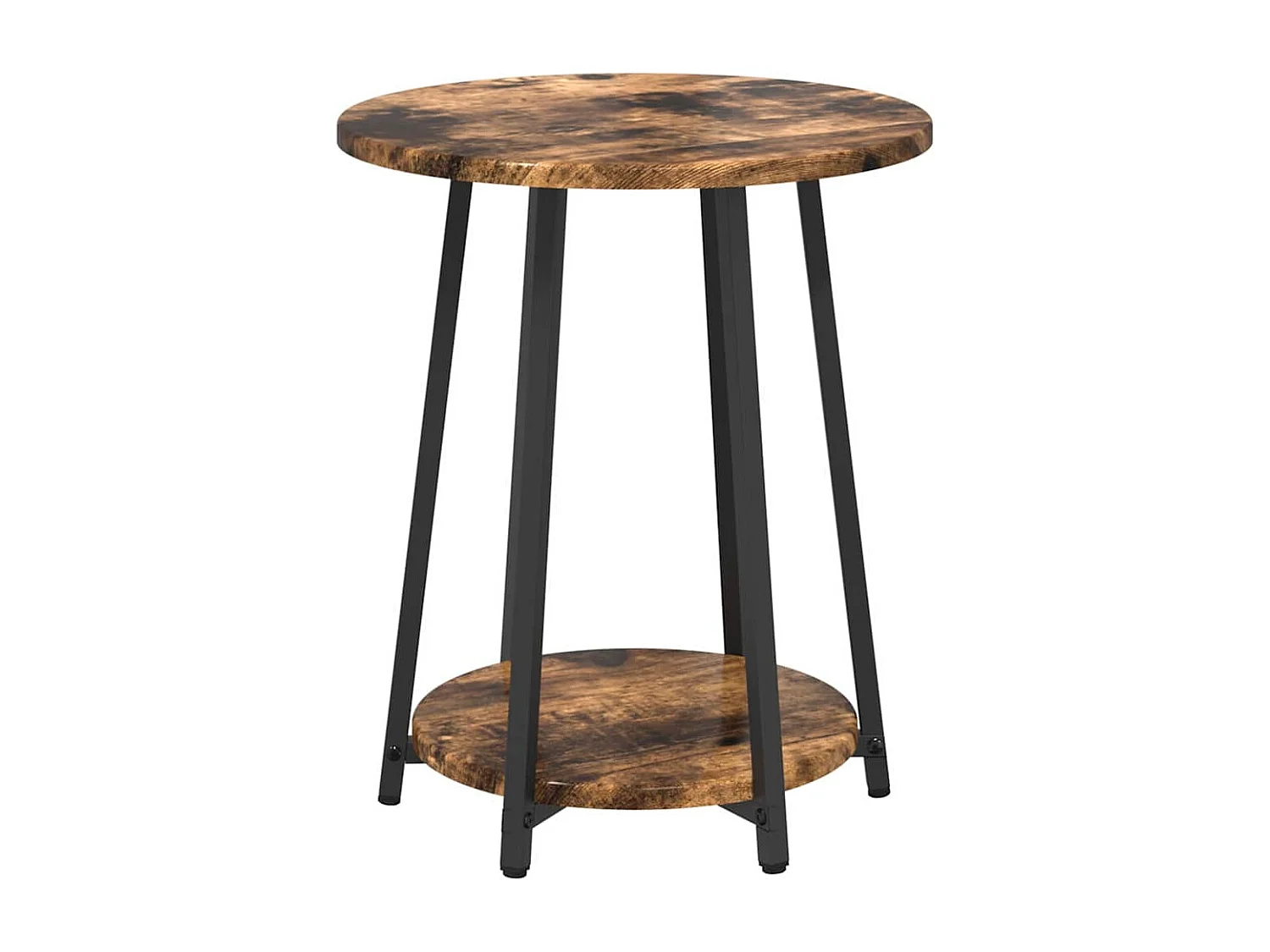 Ensemble de tables d'appoint 2 pièces Chêne fumé et noir