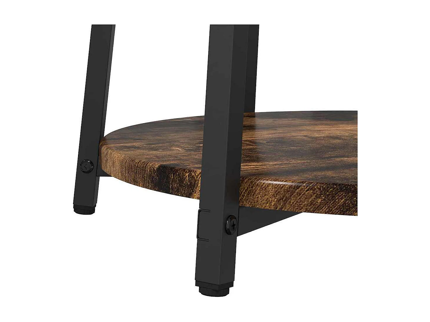 Ensemble de tables d'appoint 2 pièces Chêne fumé et noir