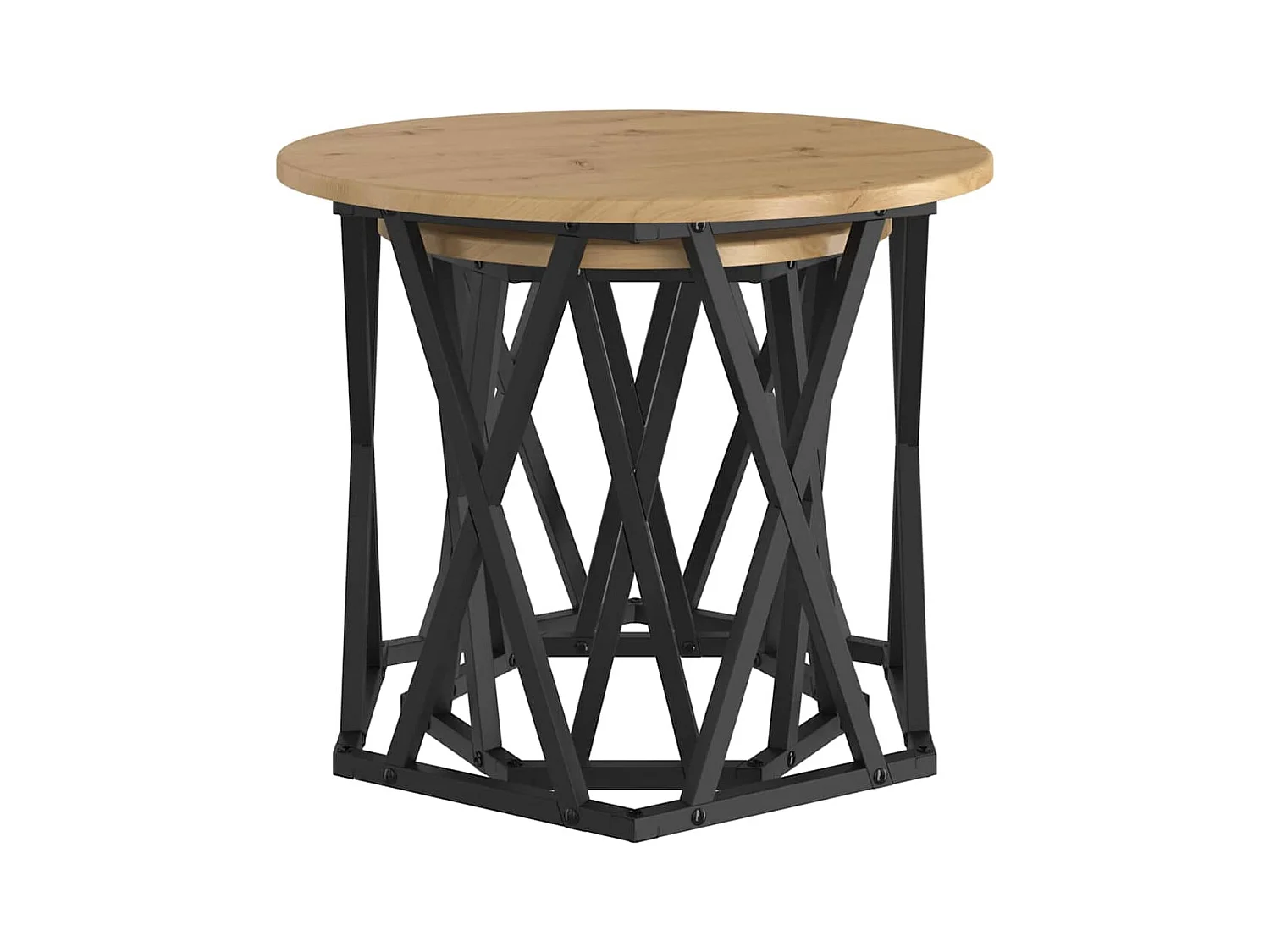 Mesa lateral 2 piezas Roble artisan 50 x 50 x 40 cm