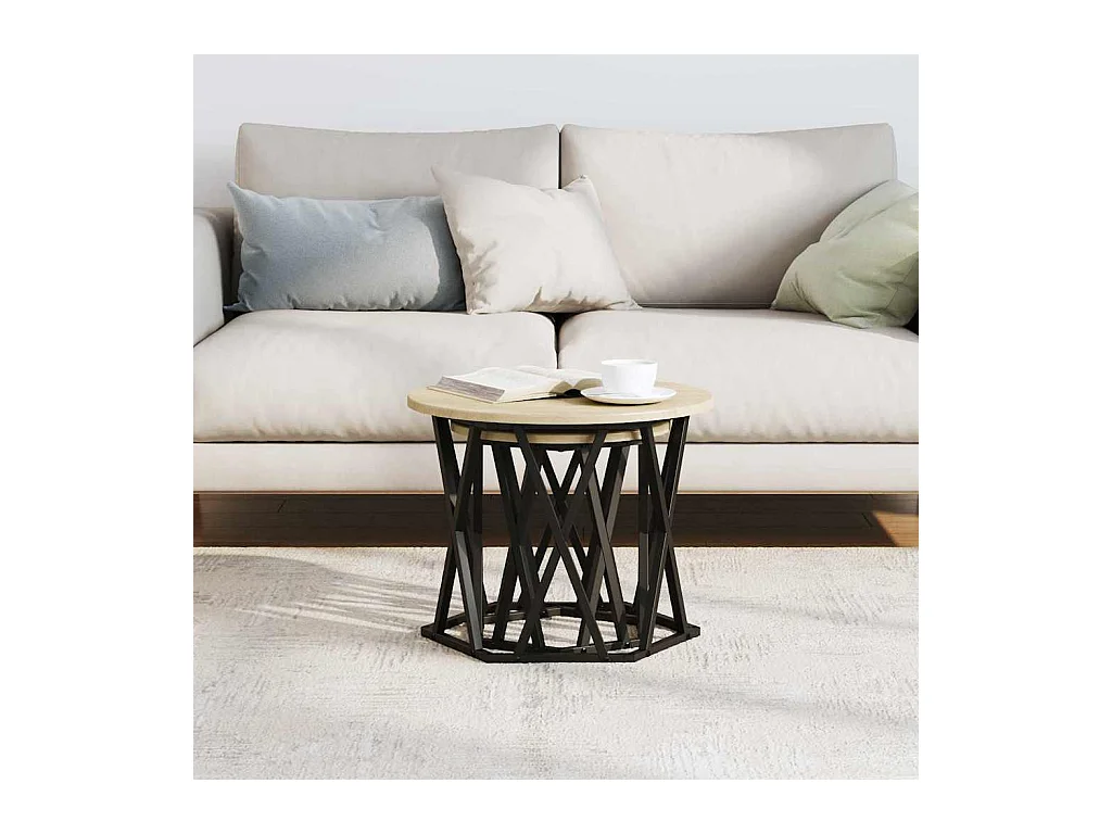 Table d'appoint 2 pièces Chêne sonoma 50 x 50 x 40 cm