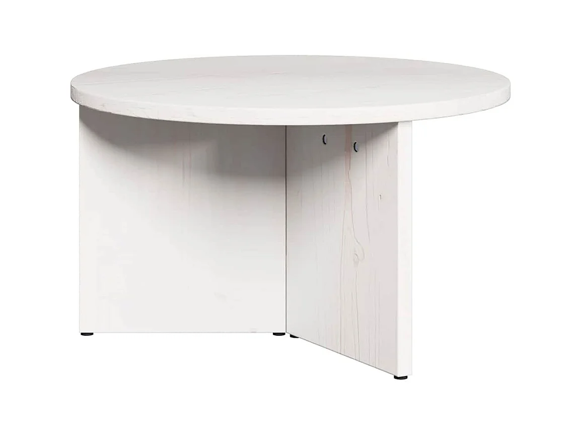 Table basse 2 pièces Blanc 49 x 49 x 28 cm Bois de pin massif