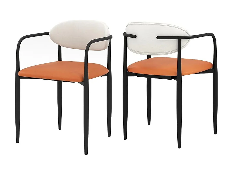 Set di 2 sedie da pranzo con seduta e schienale imbottiti Sedia imbottita Sedie da cucina