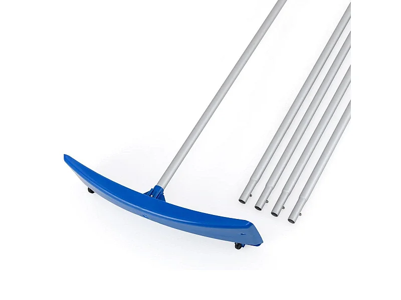 Rastrello per neve leggero con 5 aste lunghezza massima di 574cm, Rastrello per pulizia del tetto regolabile