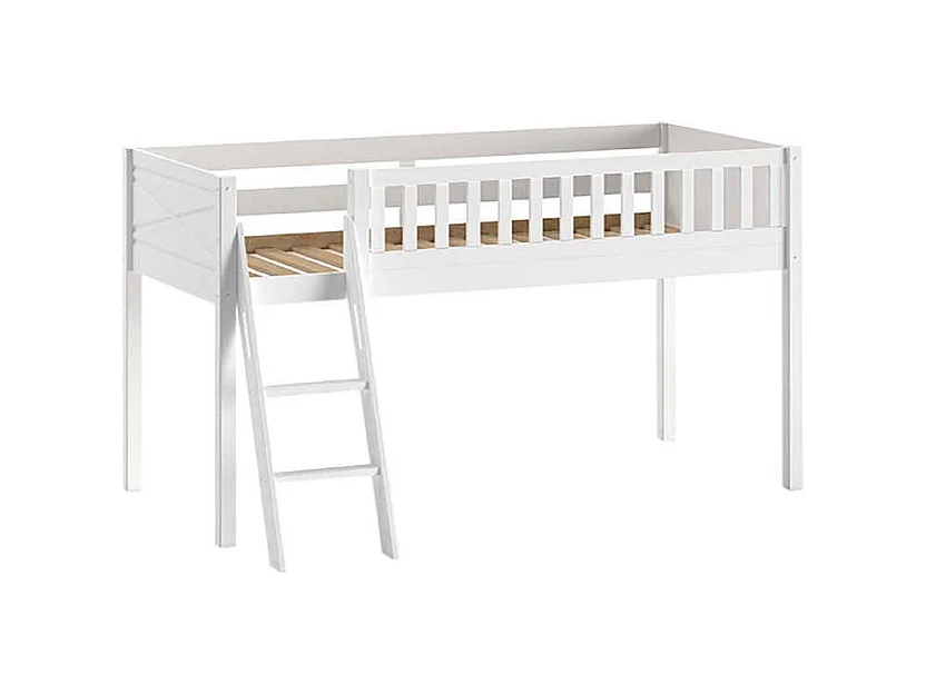 Kinder Etagenbett aus Kiefer Massivholz 114 cm hoch