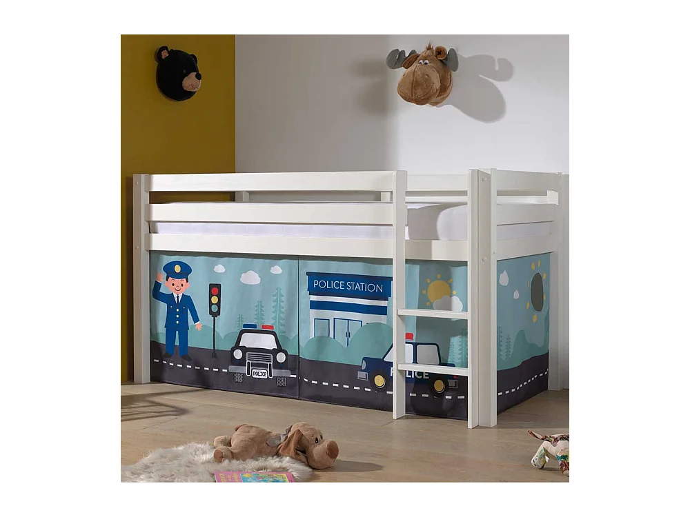 Halbhochbett mit Polizei Motiv kindgerecht