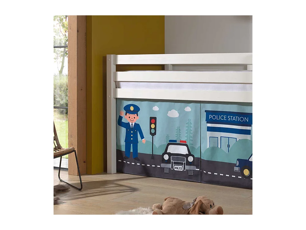 Halbhochbett mit Polizei Motiv kindgerecht