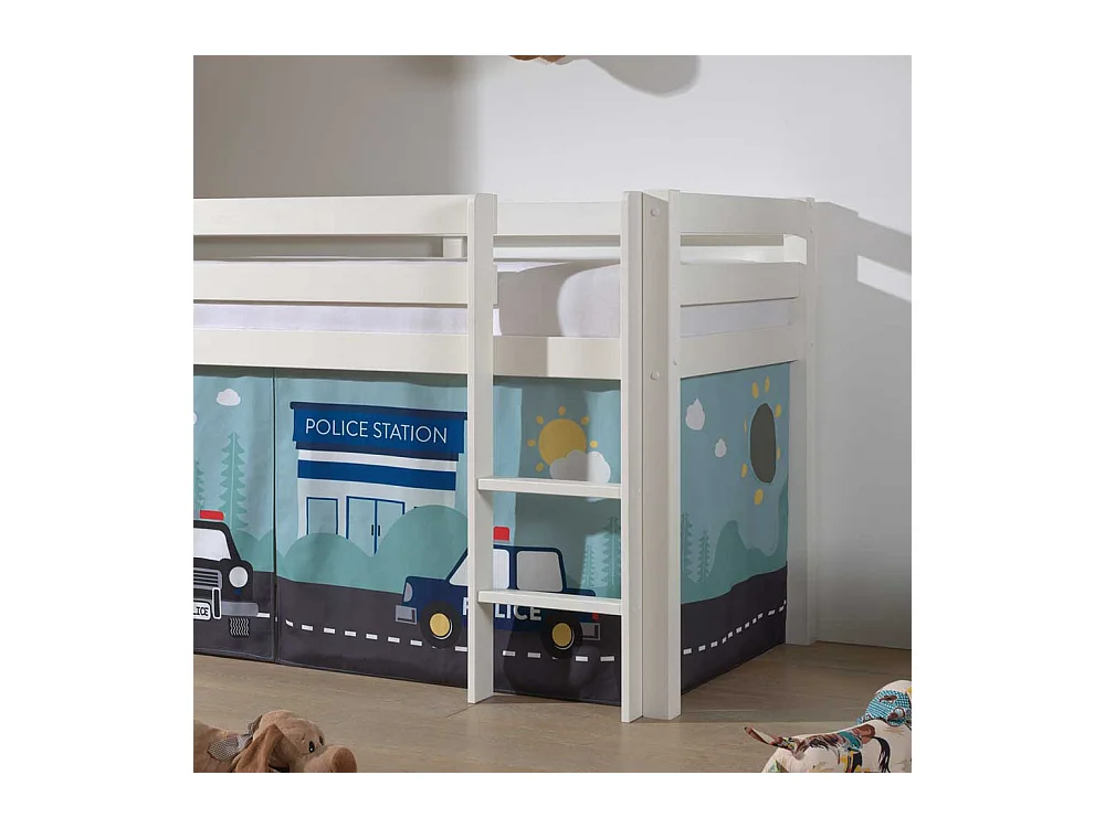 Halbhochbett mit Polizei Motiv kindgerecht